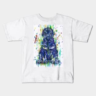 DOBERMANN PUPPY watercolor and ink portrait.1 Kids T-Shirt